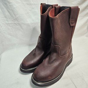 Establo Work Boots Style 507 Oily Skin Genuine Leather Shedron Men's US 7 Mex 26